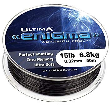 Ultima Unisex-Adult Enigma Spezialist Angelschnur 50m Spule, Schluff Grau, 0.35mm-15.0lb/6.8kg