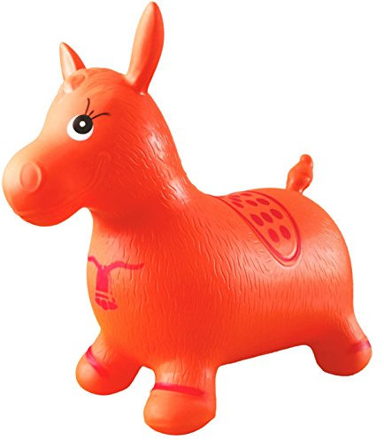 AppleRound Inflatable Ride-on Bouncy Animal Hopper – Horse, Cow or Unicorn – Kids Space Hopper Bouncer with Hand Pump – Jumping Toy for Indoor/Outdoor Play