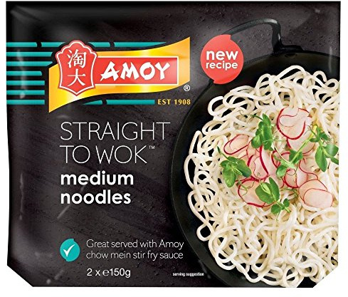Amoy Straight to Wok Medium Noodles 6 x 2 x 150g