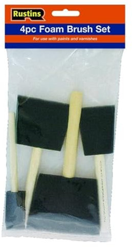 Rustins Poly Foam Brushes - Professional Grade Paint Applicators for Smooth Finishes