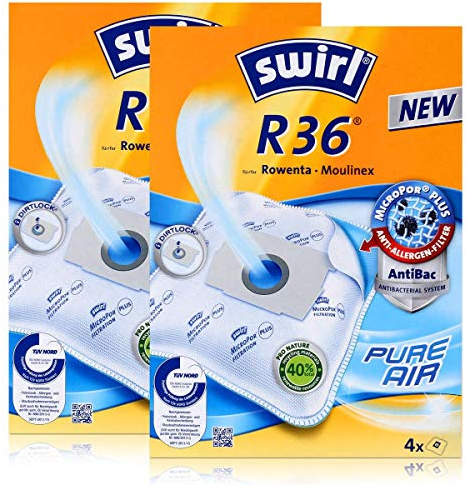 2 x Swirl R 36 MP Plus AirSpace StaubsaugerbeutelStaubbeutel Microvlies