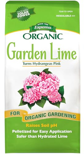 Espoma Organic Garden Lime; Raises Soil pH and Helps Turn Hydrangeas Pink! Contains pelletized dolomitic Lime and can be Used for Organic Gardening; 6.75 lb. Bag