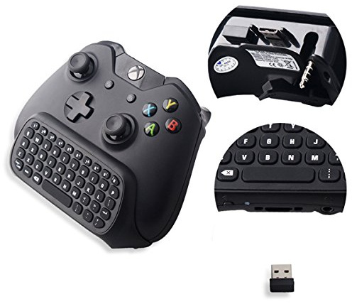 Megadream Xbox One Controller Keyboard, 2.4G Mini Wireless Online Gaming Chatpad with 3.5mm Jack - Perfect for Xbox One, PC Gaming and Music Listening