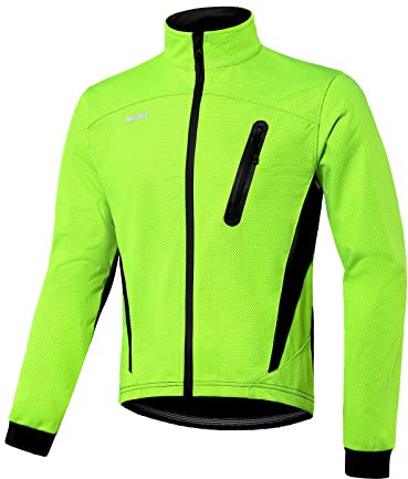 ARSUXEO Giacca da ciclismo Uomo Giacca termica invernale MTB Bike Cappotto Softshell per impermeabile e antivento 16H
