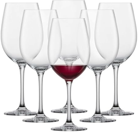 SCHOTT ZWIESEL Classico Bordeaux Red Wine Glass (Set of 6), Bordeaux Glasses for Red Wine, Dishwasher-Safe Tritan Crystal Glasses, Made in Germany (22 Ounce)