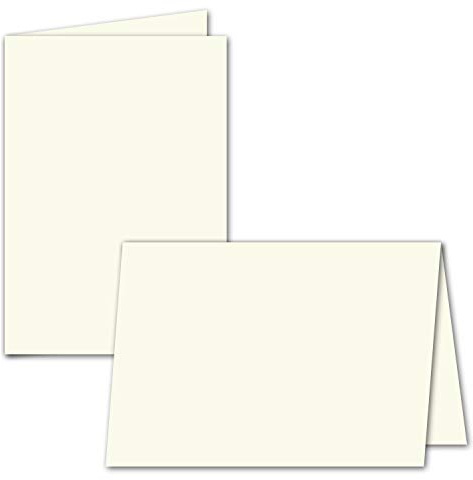 Gustav Neuser® - 50 papeles plegables para tarjetas plegables A6, color crema, 143 x 200 mm (100 x 143 mm plegados)