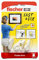 fischer - Fija Cuadros 3 Puntas Fast & Fix | Cuelga Cuadros sin Clavos ni Agujeros | Hasta 16 Kg con 2 Ganchos | Reutilizable | Ideal para Madera, Pladur y Yeso | 4 uds | Blanco