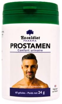 Prostate et Confort Urinaire Homme - 7 Actifs Pollen, Sabal, Zinc, Pépins de Courge, Ortie, Pygeum, Magnésium - Prostamen 60 Gélules Made in France