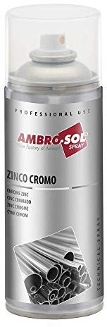 Ambro-Sol Z361 Zinco Cromo, per Rifiniture Ove sia Necessario un Colore Particolarmente Brillante e ad Effetto Specchio, Bomboletta Spray in Banda Stagnata Riciclabile all'Infinito da 400 ml