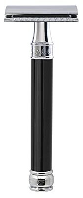 Edwin Jagger DEL86 Long Handle Imitation Ebony Double Edge Safety Razor