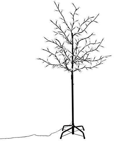 200 LED Baum mit Blüten Blütenbaum Lichterbaum weiß 150 cm hoch Timer Trafo IP44 Weihnachtsbeleuchtung Weihnachtsdeko Lichterdeko Xmas