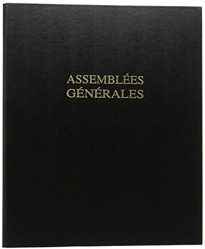 Le Dauphin - Réf. 931D Classeur juridique noir 4 anneaux ASSEMBLEE GENERALE - dos 37 mm - 4 anneaux - couverture plastique, intérieur papier livré avec recharge 100 feuillets numérotés - Format A4