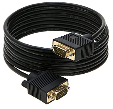Cables Direct Online 15FT SVGA Monitor Cable - Male to Male VGA to VGA 1080P for PC, Projector, Laptop, TV