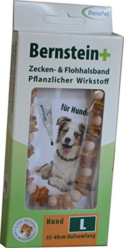 Bernsteinkette Zecken- und Flohhalsband für Hunde - S