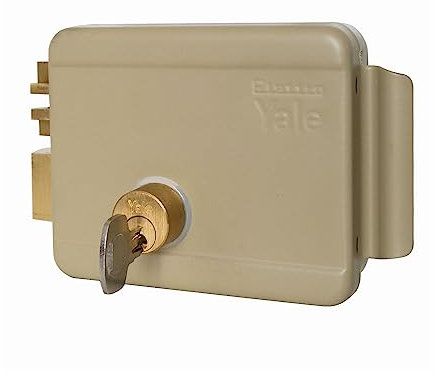 Yale 34863 Cerradura, Acero Barnizado, Entrata=70mm, con catenaccio 2 Mandate