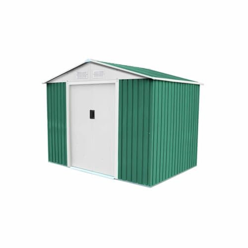 GARDIUN KIS12767 - Caseta Metálica Cambridge 4,72 m² Exterior 181x261x198 cm Acero Galvanizado Verde