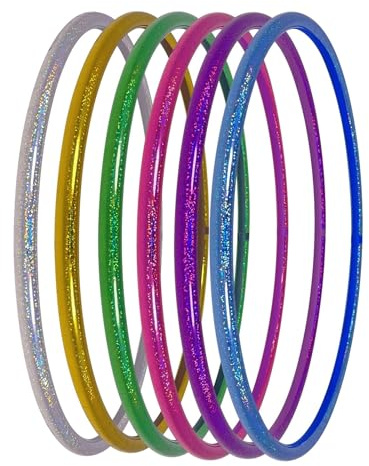 hoopomania Glitter Hula Hoop Reifen, Ø100cm Gelb