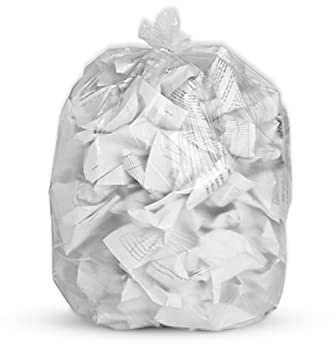 200x 90L Clear Heavy Duty XL Bin Bags - Refuse Sacks | 15kg Capacity- 130 Gauge, 32.5 Micron Waste Recycling Rubbish Dustbin Bags (Diamond)