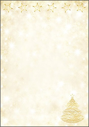 SIGEL DP083 Briefpapier Weihnachten Graceful Christmas, A4, 100 Blatt, aus nachhaltigem Papier, Weihnachtsbriefpapier, für Weihnachtspost, Angebote, Einladung, Menükarte