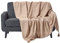 HOMESCAPES - Cubrecama, Lanzar 150 x 200 cm, Color Beige