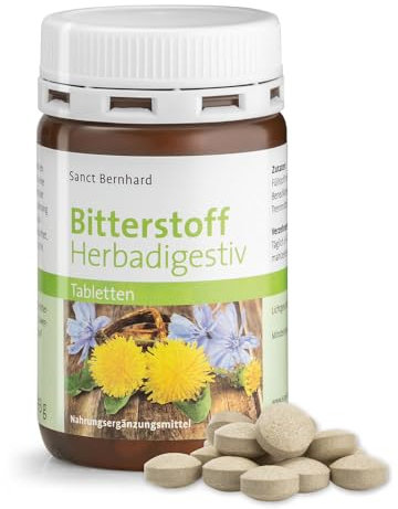 Sanct Bernhard Bitterstoff-Tabletten Herbadigestiv mit Enzianwurzel, Benediktenkraut 150 Tabletten