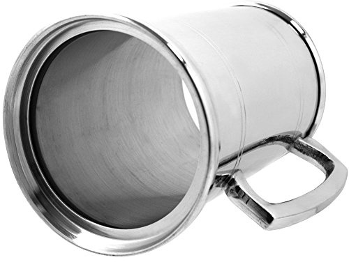 English Pewter Company 1 Pint Pewter Beer Mug Tankard With Glass Bottom Base [EP001GB]