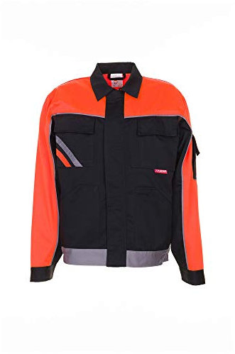 Planam 2411048 Visline V1 Bundjacke, Schwarz/Orange/Zink, Größe 48