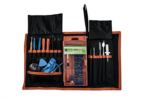 Fixxoo Werkzeug Set für Feinmechaniker Schraubendreher Werkzeug Set und öffnungswerkzeug für iPhone, PC, Laptop, iPad, Tablet,Computer, MacBook, Brille, Xbox, Uhren, Kamera Reparatur (grau) 70-teilig