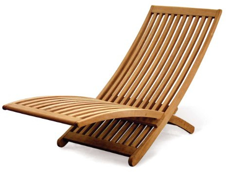 Jati Lucia Wooden Folding Garden Sun Lounger - Teak | Multi-Position Adjustability