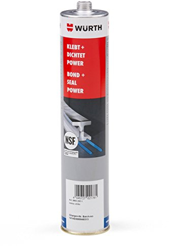 WÜRTH Konstruktionsklebstoff Klebt + Dichtet POWER schwarz 300ML Alleskleber