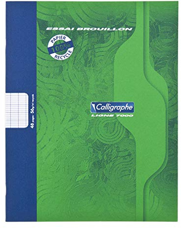 CALLIGRAPHE Lot de 3 Cahiers de brouillon 17x22 48p séyès 56g 100% recyclé