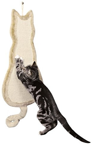 Trixie 43112 Kratzbrett Katze, 35 × 69 cm, natur/beige