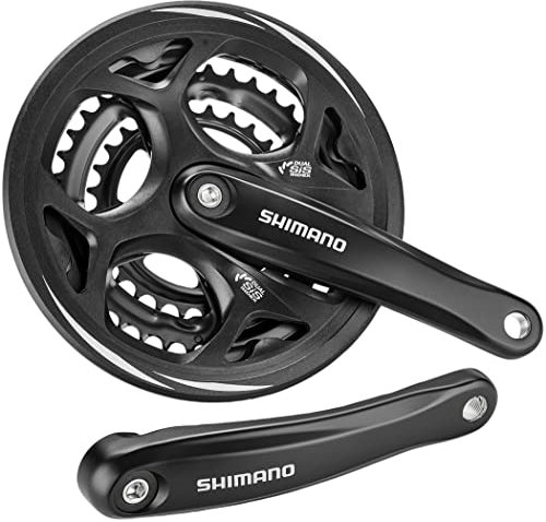 Shimano Guarnitura 8-Velocità Nera FC-M311 48/38/28D 175mm+Parac, Schwarz