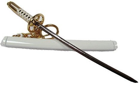 Fat-catz-copy-catz - Collectable Replica Mens Boys Scale Model White Ninja Samurai Sword 10cm Toy in Case Keyring (Not Sharp)