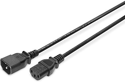 DIGITUS Verlängerung für Netz-Anschlusskabel - 1.8 m - C14 auf C13 - Stecker / Buchse - H05VV-F3G - 0.75 mm²