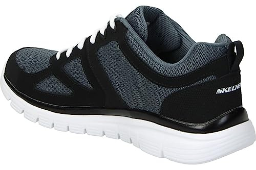 Skechers Herr Burns 52635-bbk låg-topp sneakers, Svart vit, 41.5 EU