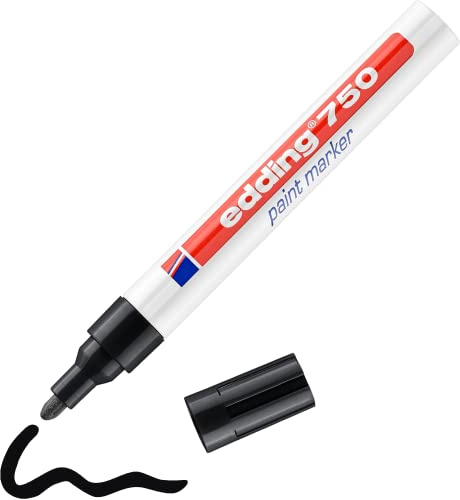 Edding 750 PAINT MARKER PEN BLACK BULLET TIP LOW ODOUR 2-4mm Line