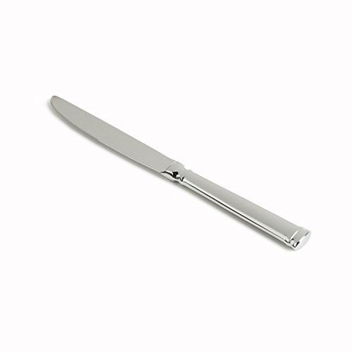 Fortessa Bistro 18/10 Stainless Steel Flatware Solid Handle Dessert Knife, Set of 12, Silver