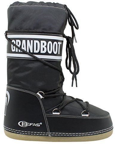 Kefas - GRANDBOOT - Herren Damen Kinder Schneestiefel After Ski Boots Schwarz 41/43