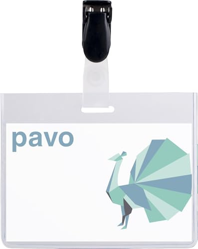 Pavo - Funda de Tarjeta Identificación 60 x 90 mm (25 unidades) Transparente