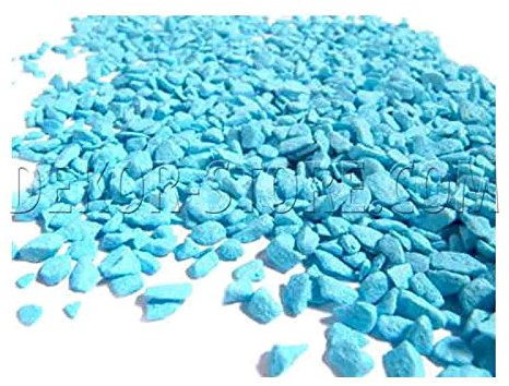1KG BUSTA sassi , 3-6 MM MILLIMETRI PER COMPOSIZIONI FLOREALI HOBBY FAI DA TE COLORE AZZURRO