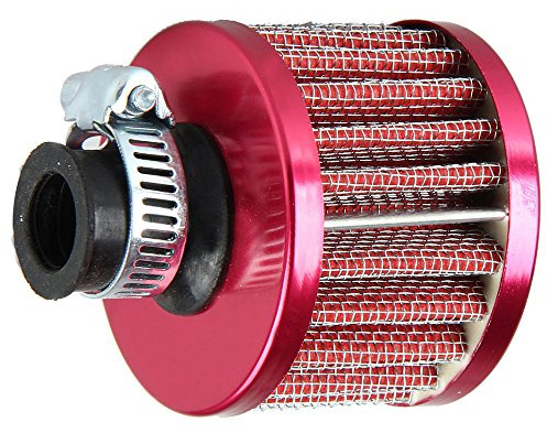 Mintice 12 mm mini röd universell bilmotor kon kall ren luftintag filter turbo ventilationsfordon