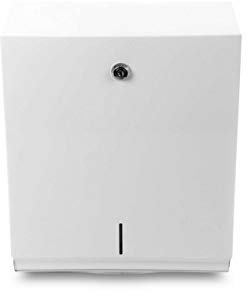 Funny Spender für ZZ/V-Falz Papierhandtücher, abschließbar metall/weiß, für 500 Tücher, 1er Pack (1 x 1 Stück)