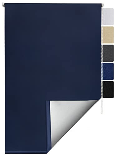 Sol Royal Thermorollo SolReflect T42 Verdunkelungsrollo 50x160 cm Rollo Blau - Rollos für Fenster ohne Bohren mit Thermobeschichtung - Wärmeschutzrollo Thermo Rollo zum Klemmen, Klemmfix Rollo