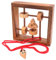 ROMBOL Mausefalle, EIN Seilpuzzle, Holzspiel, Denkspiel, Knobelspiel, Geduldspiel aus Holz