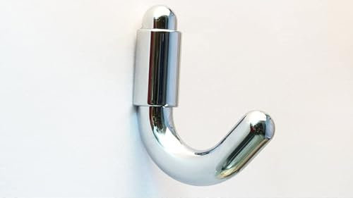 SIRO Kleiderhaken Bottrop, Schlicht, Kunststoff galvanisiert chrom glänzend, 70 mm x 62 mm x 18 mm, LA 20 mm, 0488/G1