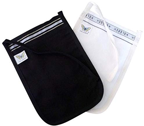 Keses Duschhandschuh, Schwarz/Weiß, 2 Stück