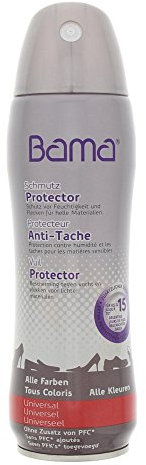 Bama Schmutz Protector Schuh-Imprägnierspray, Farblos, Universalspray für hellen Materialien, Schuhe und Taschen, 300 ml, 34A27A000C, Transparent (Neutral), 300.00 ml
