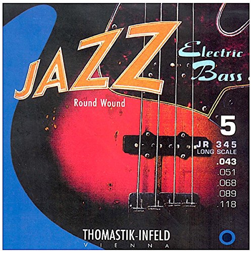 Thomastik Saiten für E-Bass Jazz Bass Serie Nickel Round Wound Roundcore Satz JR345 5-string roundwound long scale 34