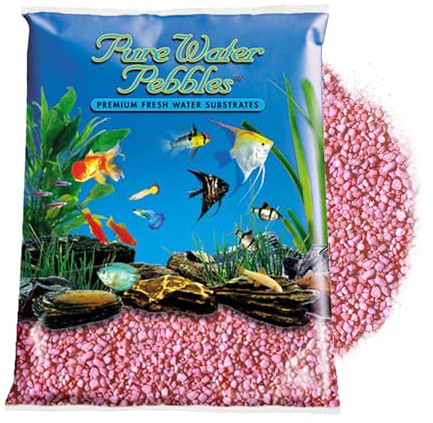Pure Water Pebbles Neon Pink Aquarium Gravel - 2 lbs - Non-Toxic, Colorfast, Vibrant Substrate for Aquariums, Terrariums, Ponds & Crafts